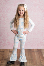 Load image into Gallery viewer, Girls Coquette Blue Bow Cable Knit Flare bottom Set