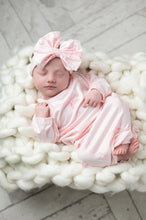 Load image into Gallery viewer, Infant Girls White and Pink Bow Baby Gown