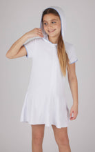 Load image into Gallery viewer, Girls Towel Terry Zip Up Cover-up with Pompom
