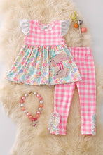 Load image into Gallery viewer, Easter bunny applique tunic &amp; gingham leggings. OFG50193