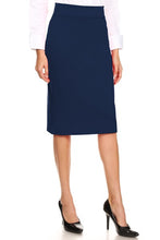 Load image into Gallery viewer, Silky Ponti Knee Pencil Skirt 54