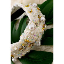 Load image into Gallery viewer, White rhinestone headband