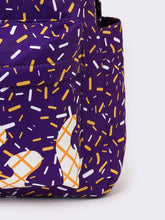 Load image into Gallery viewer, Purple Ice Cream Drip Kids Canvas Backpack