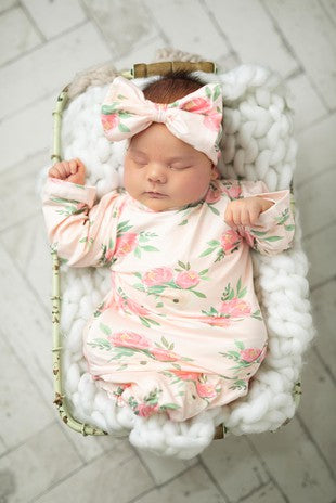 Baby Gowns w/ Headwrap Bow