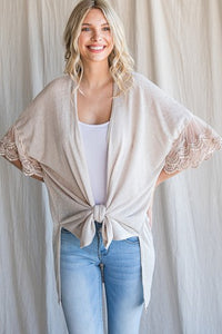 Lace Sleeve Cardigan