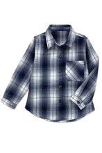 Load image into Gallery viewer, Navy/Plaid Button Up Shirt