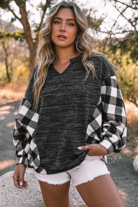 Charcoal/Blk/Wht Top