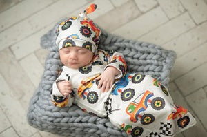 Boys Baby Gown w/ Hat