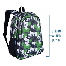 Load image into Gallery viewer, Green Camo  Backpack - 15 Inch