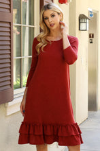 Load image into Gallery viewer, Women&#39;s Knitted Ruffle Dress