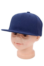 Load image into Gallery viewer, Kids Solid Twill Snap Back Flat Bill Cap