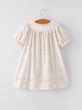 Load image into Gallery viewer, Easter Cross Smocking Embroidery Colorful Dress