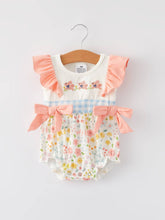 Load image into Gallery viewer, Easter Bunny Embroidery Girls Romper