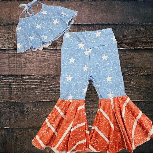 Red White Blue Halter 2PC
