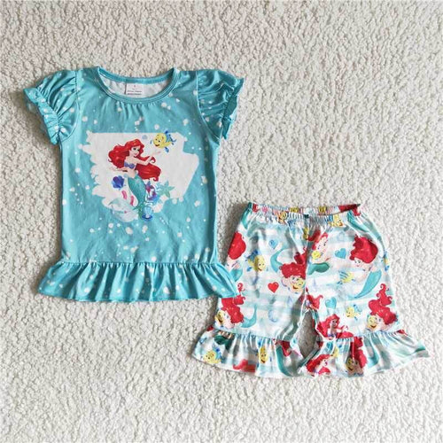 Mermaid Blue Short Set