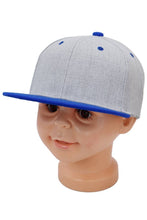Load image into Gallery viewer, Kids Solid Twill Snap Back Flat Bill Cap