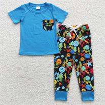 Boys Blue Smiley 2PC (33)