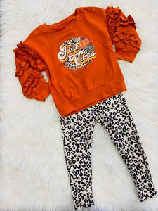 Orange/Brown/Leopard Fall Vibes 2Pc