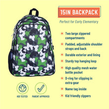 Load image into Gallery viewer, Green Camo  Backpack - 15 Inch