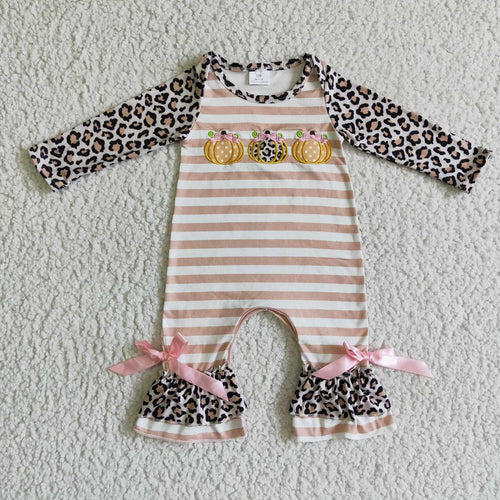 Trio Leop Pumpkin Romper