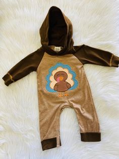 Turkey Hooded Romper