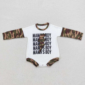 Camo/White Mamas Boy Onesie 31