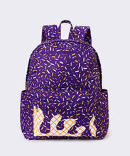 Load image into Gallery viewer, Purple Ice Cream Drip Kids Canvas Backpack