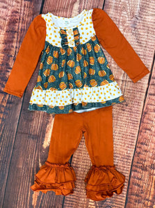 Denim/Rust Pumpkins 2pc