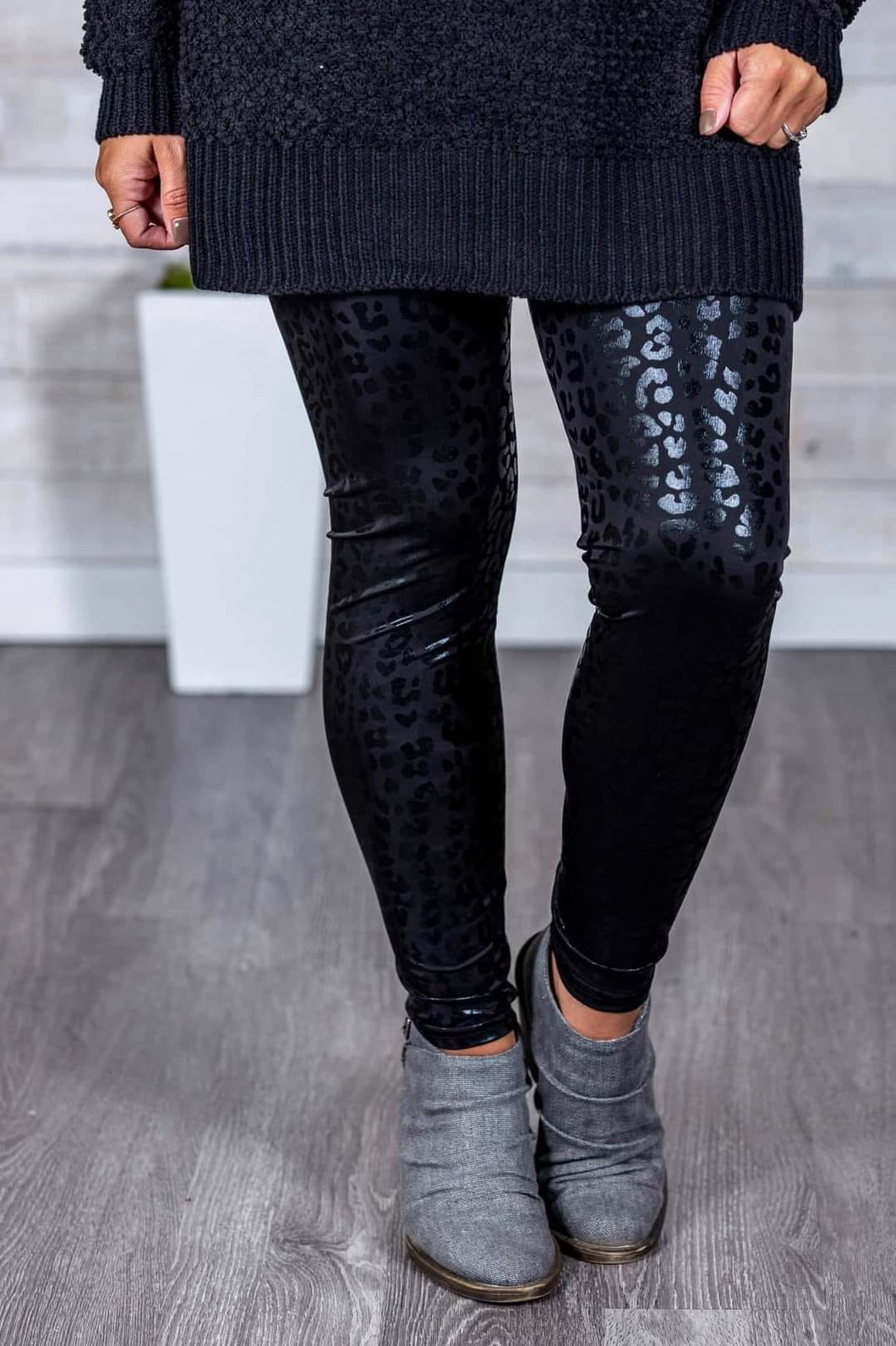 Black Leopard Leggings