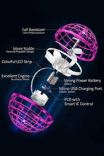 Load image into Gallery viewer, Magic Led Light Flying Ufo Mini Drone Spinner Toy