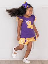 Load image into Gallery viewer, Louisiana Embroidered Floral Ruffle Outfit