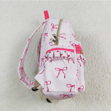 Load image into Gallery viewer, Pink Ruffled Bow backpack