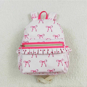 Pink Ruffled Bow backpack