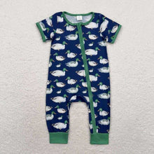 Load image into Gallery viewer, Navy and Green Duck Zippy