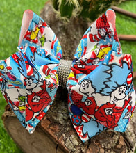 Load image into Gallery viewer, 1,2 CHARACTER PRINTED DOUBLE LAYER HAIR BOWS. 4PCS/$10.00 BW-DSG-813