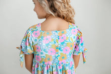 Load image into Gallery viewer, Kids Vintage Floral &amp; Lace Tiered Square Neck Spring Dress