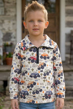Load image into Gallery viewer, Desert truck printed pull over sweatshirt. BT0505-2-SOL