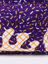 Load image into Gallery viewer, Purple Ice Cream Drip Kids Canvas Backpack