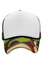 Load image into Gallery viewer, Camouflage Five Panel Foam Trucker Hat