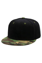 Load image into Gallery viewer, Kids Solid Twill Snap Back Flat Bill Cap