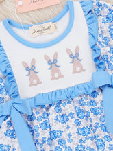 Load image into Gallery viewer, Breezy Bunnies Embroidered Bubble Romper