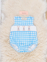 Load image into Gallery viewer, Breezy Bunnies Embroidered Romper