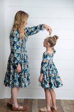 Load image into Gallery viewer, Women's Grace Winter Floral Mommy &amp; Me Matching Tiered Dress