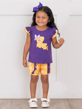 Load image into Gallery viewer, Louisiana Embroidered Floral Ruffle Outfit