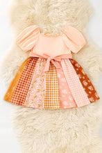 Load image into Gallery viewer, Autumn multi printed dress with bubble sleeves. DRG62623 JEAN