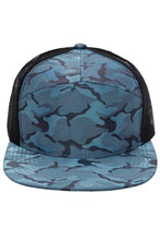 Load image into Gallery viewer, Camouflage Polyester Fabric 7 Panel Flat Bill Trucker Hat