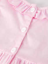 Load image into Gallery viewer, Smocking Easter Embroidered Ruffles Girls Pink Dress