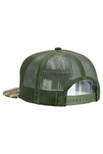 Load image into Gallery viewer, Camouflage Cotton Poly Blend 7 Panel Flat Bill Trucker Hat