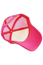 Load image into Gallery viewer, Faux Pearl Chain Foam Mesh Trucker Hat