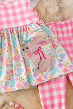 Load image into Gallery viewer, Easter bunny applique tunic &amp; gingham leggings. OFG50193